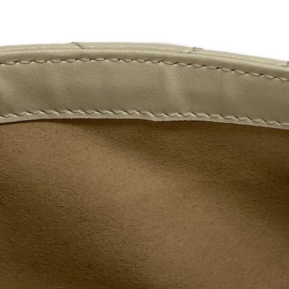 Auth GUCCI GG Marmont Quilted Leather Super Mini Bag 476433 Cream Lambskin - Picture 16 of 16